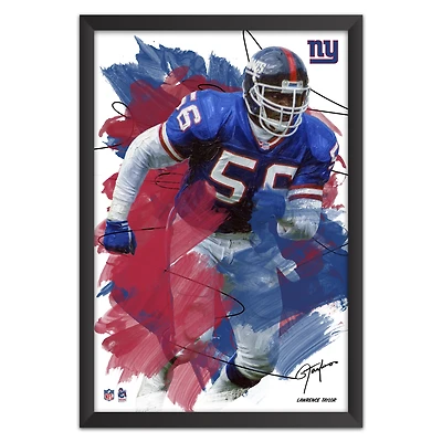 Lawrence Taylor New York Giants 27" x 39" Brush Stroke Player Framed Art Print