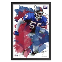 Lawrence Taylor New York Giants 27" x 39" Brush Stroke Player Framed Art Print