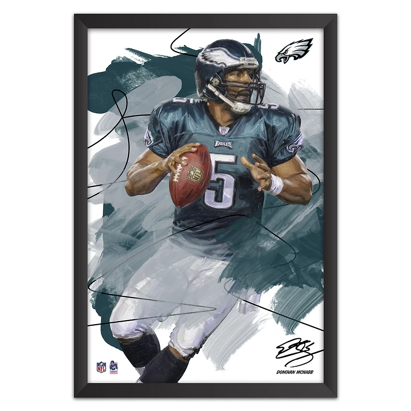 Donovan McNabb Philadelphia Eagles 14" x 20" Brush Stroke Player Framed Art Print