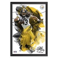 Troy Polamalu Pittsburgh Steelers 14" x 20" Brush Stroke Player Framed Art Print
