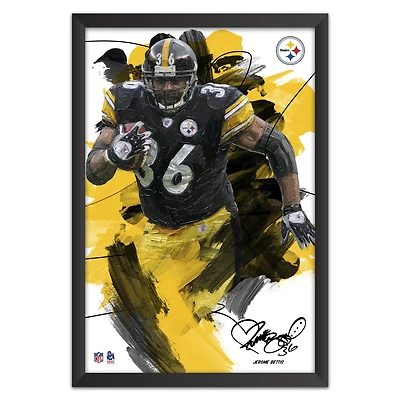 Jerome Bettis Pittsburgh Steelers 14" x 20" Brush Stroke Player Framed Art Print