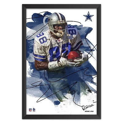 Michael Irvin Dallas Cowboys 14" x 20" Brush Stroke Player Framed Art Print
