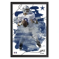 Troy Aikman Dallas Cowboys 14" x 20" Brush Stroke Player Framed Art Print
