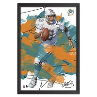 Dan Marino Miami Dolphins 14" x 20" Brush Stroke Player Framed Art Print