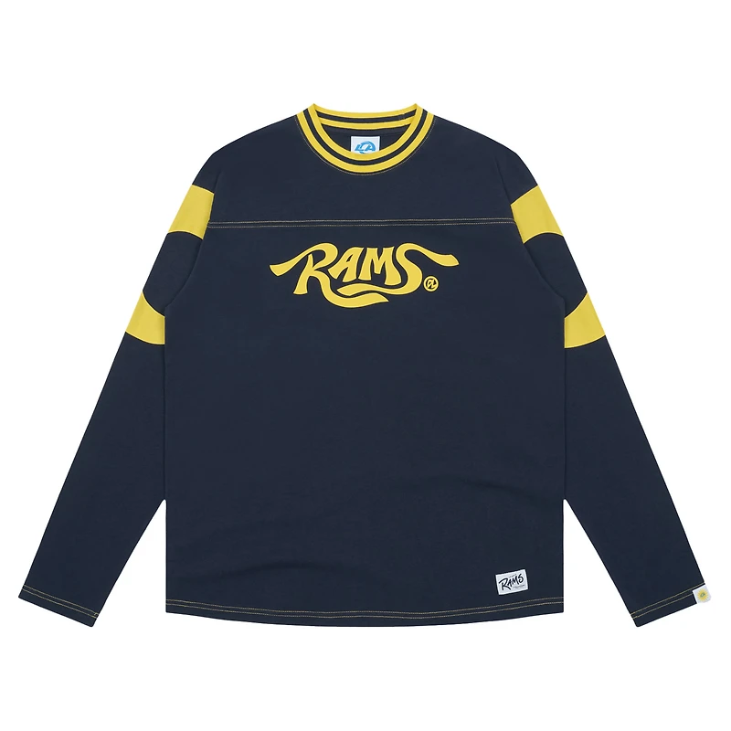 Men's Navy Los Angeles Rams x Alfred's Apartment Mark Long Sleeve T-Shirt