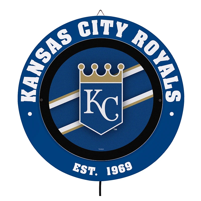 Kansas City Royals 15" LED Round Metal Lit Wall Sign