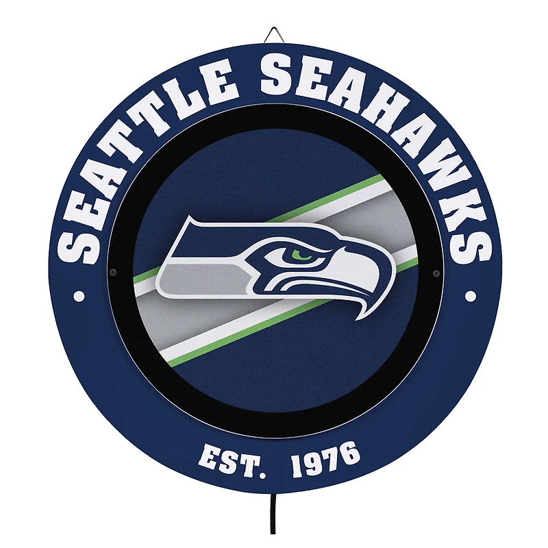 Seattle Seahawks 15" LED Round Metal Lit Wall Sign