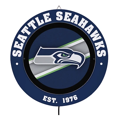 Seattle Seahawks 15" LED Round Metal Lit Wall Sign