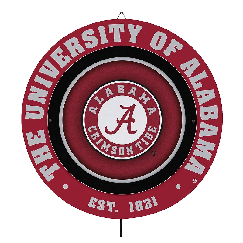 Alabama Crimson Tide 15" LED Round Metal Lit Wall Sign