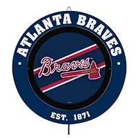 Atlanta Braves 15" LED Round Metal Lit Wall Sign