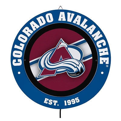 Colorado Avalanche 15" LED Round Metal Lit Wall Sign