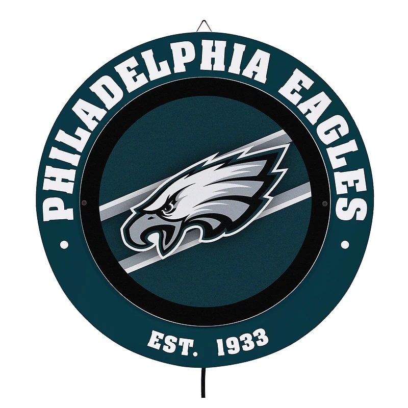 Philadelphia Eagles 15" LED Round Metal Lit Wall Sign