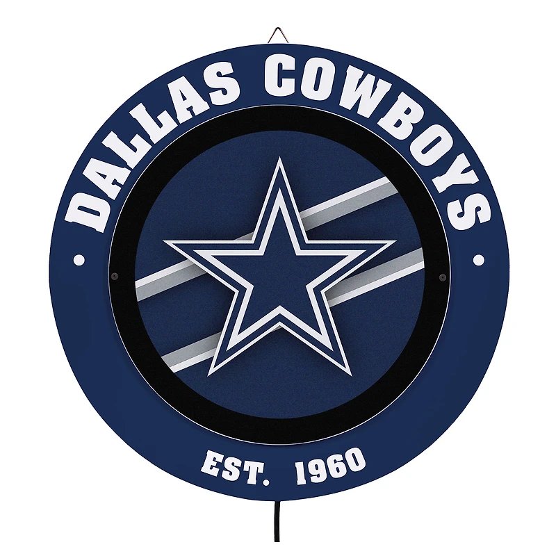 Dallas Cowboys 15" LED Round Metal Lit Wall Sign