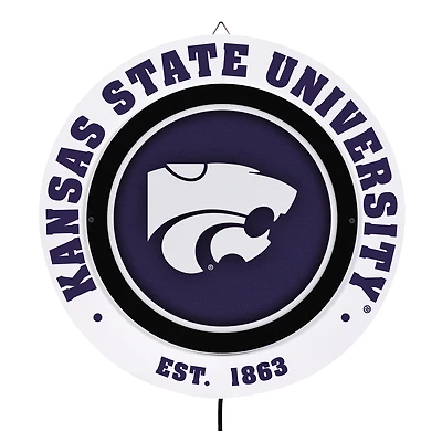 Kansas State Wildcats 15" LED Round Metal Lit Wall Sign
