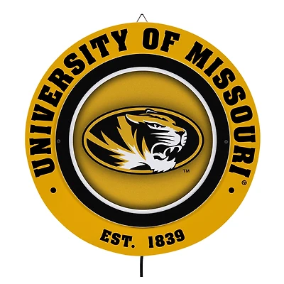 Missouri Tigers 15" LED Round Metal Lit Wall Sign