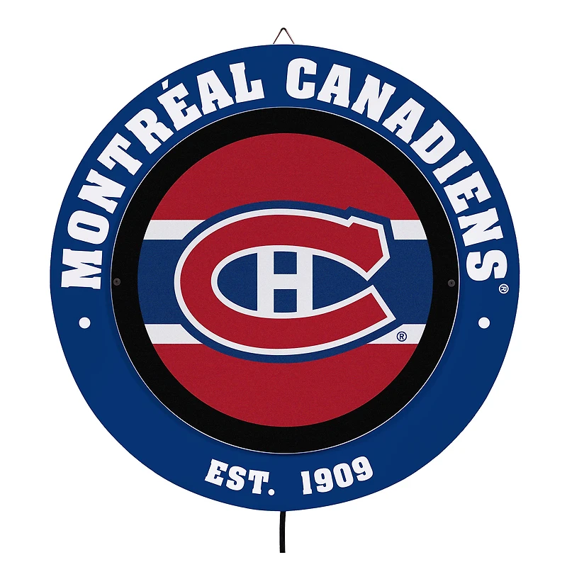 Montreal Canadiens 15" LED Round Metal Lit Wall Sign