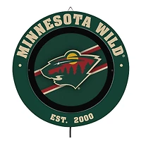 Minnesota Wild 15" LED Round Metal Lit Wall Sign