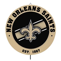New Orleans Saints 15" LED Round Metal Lit Wall Sign