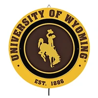 Wyoming Cowboys 15" LED Round Metal Lit Wall Sign