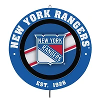 New York Rangers 15" LED Round Metal Lit Wall Sign