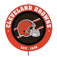 Cleveland Browns 15" LED Round Metal Lit Wall Sign
