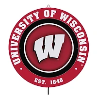 Wisconsin Badgers 15" LED Round Metal Lit Wall Sign