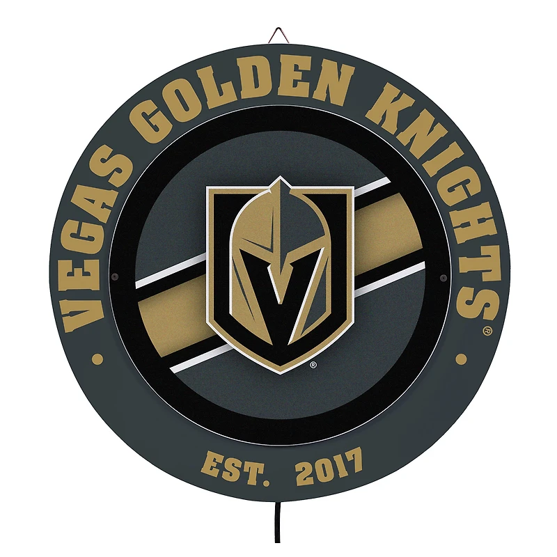 Vegas Golden Knights 15" LED Round Metal Lit Wall Sign