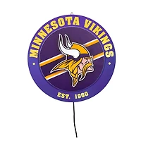Minnesota Vikings 15" LED Round Metal Lit Wall Sign