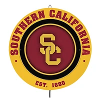 USC Trojans 15" LED Round Metal Lit Wall Sign