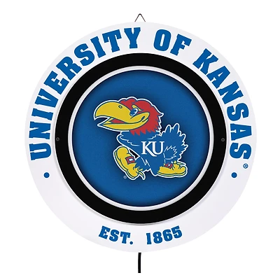 Kansas Jayhawks 15" LED Round Metal Lit Wall Sign