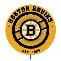 Boston Bruins 15" LED Round Metal Lit Wall Sign