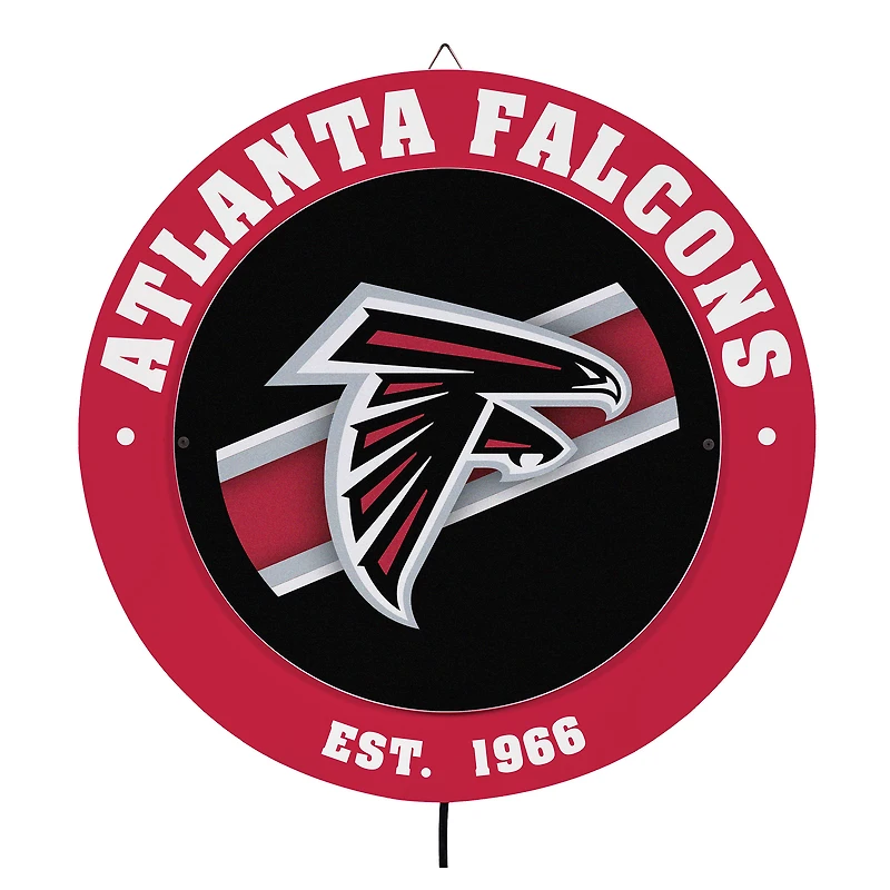 Atlanta Falcons 15" LED Round Metal Lit Wall Sign