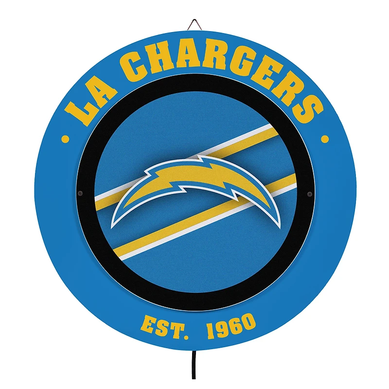 Los Angeles Chargers 15" LED Round Metal Lit Wall Sign