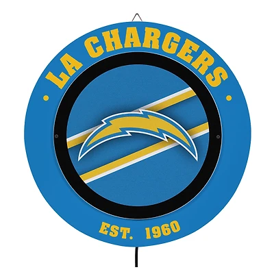 Los Angeles Chargers 15" LED Round Metal Lit Wall Sign