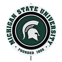 Michigan State Spartans 15" LED Round Metal Lit Wall Sign