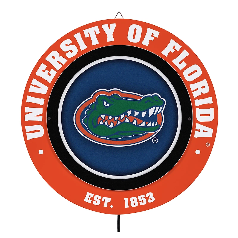 Florida Gators 15" LED Round Metal Lit Wall Sign