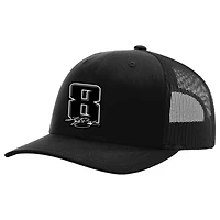 Men's Classic Ink Black Kyle Busch Snapback Trucker Hat