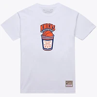 Men's Mitchell & Ness White New York Knicks Coffee Cup T-Shirt