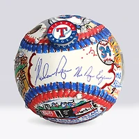 Nolan Ryan Texas Rangers Autographed MLB Baseball with Ryan Express Inscription - Art by Charles Fazzino - NF70445974