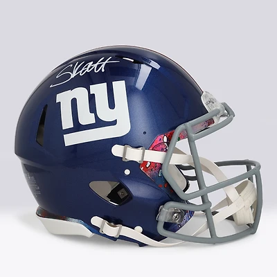Cam Skattebo New York Giants Autographed Riddell Speed Authentic Helmet - Art by Shawn Voelker - NF70444455