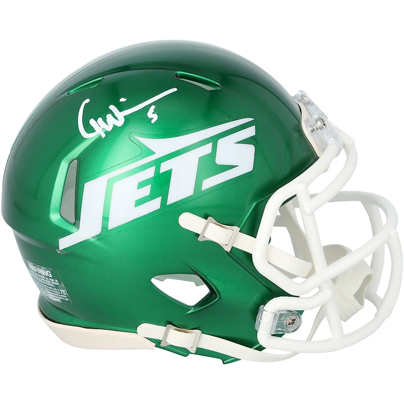 Garrett Wilson New York Jets Autographed Riddell Speed Mini Helmet - White Signature
