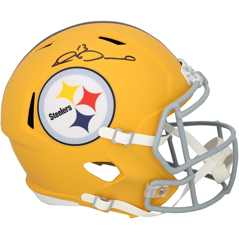 Rico Dowdle Pittsburgh Steelers Autographed Riddell 2025 Alternate Speed Replica Helmet