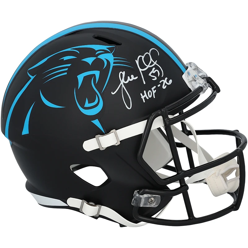 Luke Kuechly Carolina Panthers Autographed Riddell 2022 Alternate Speed Replica Helmet with "HOF 26" Inscription