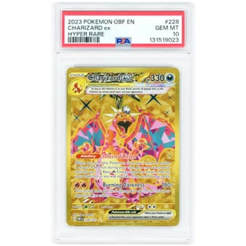 Charizard EX 2023 Pokemon Obsidian Flames Hyper Rare #228 PSA Authenticated 10 Card