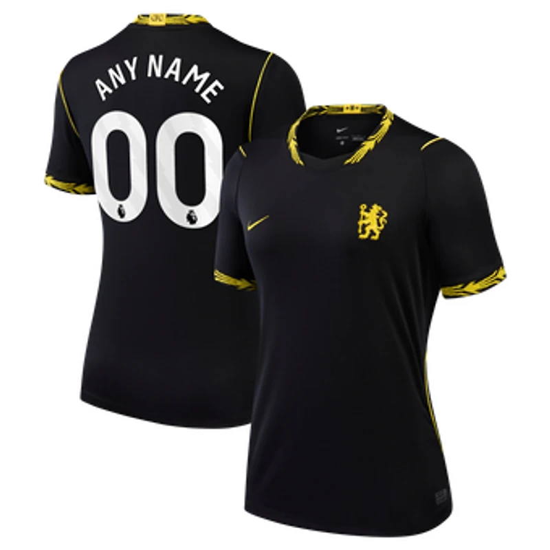 Women's Nike  Black Chelsea 2026/27 Away Stadium Replica Custom Jersey