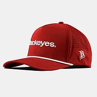 Men's Branded Bills  Red Ohio State Buckeyes Statement Adjustable Rope Hat