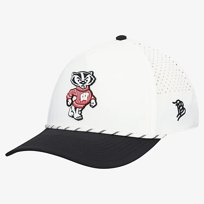 Men's Branded Bills White/Black Wisconsin Badgers Classic Adjustable Rope Hat