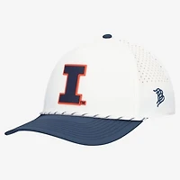Men's Branded Bills  White/Navy Illinois Fighting Illini Classic Adjustable Rope Hat