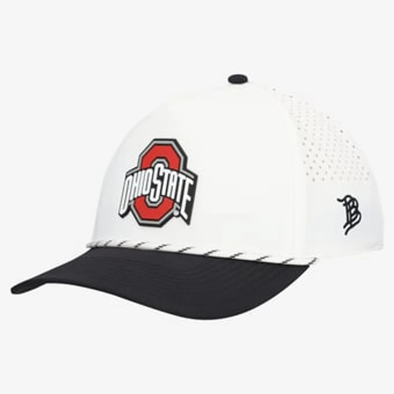 Men's Branded Bills White/Black Ohio State Buckeyes Classic Adjustable Rope Hat