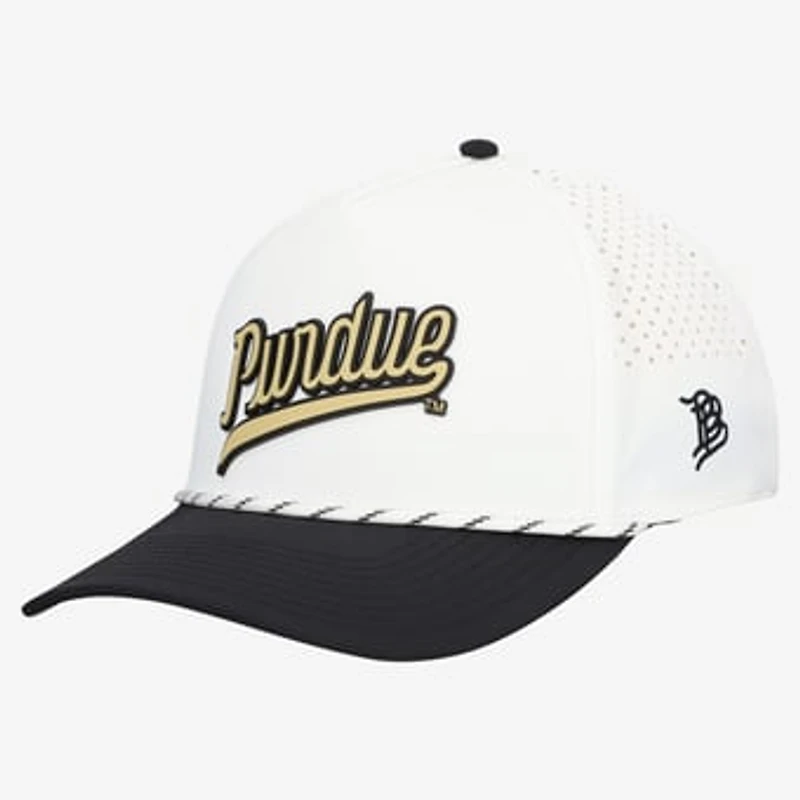 Men's Branded Bills White/Black Purdue Boilermakers Classic Adjustable Rope Hat